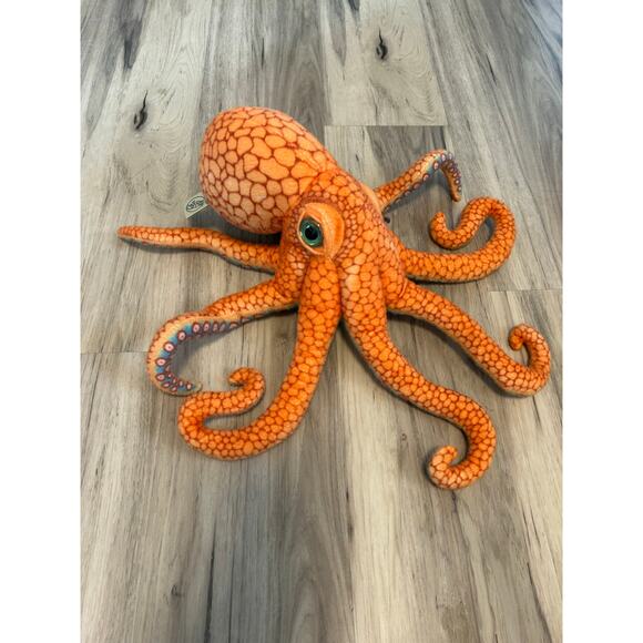 Tiger tales Other - Tiger Tale Toys Plush Octopus Orange Blue Tentacles Realistic Stuffed Animal